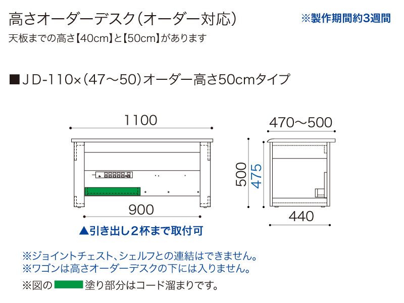 【オーダー高さ50cm】JD-110×(47～50)